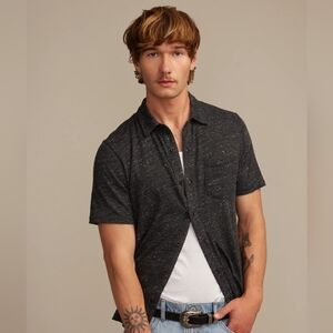 NWT Lucky Brand Jeans linen short sleeve button up shirt